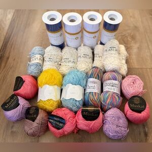MUSKAT, RICO DESIGN, BERNAT PEARLSPUN, TULLE & MORE NEW & EXTRAS LARGE LOT
